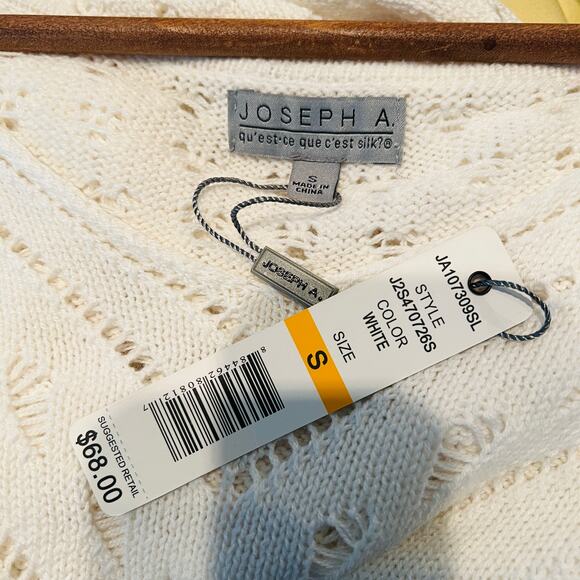 NEW! Joseph A Open Knit Sweater Top Tunic - S - Picture 4 of 4